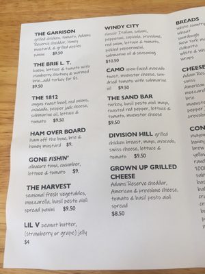 Menu photo 8 The Sandwich Bar Sackets Harbor, NY