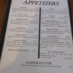 Oasis Bar and Grill - Menu