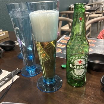 Tasty Pot - Heineken and plastic glasses lol - Hot Pot Near Me - Reno, Nevada
