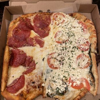 Pizza Schmizza - 1/2 pepperoni and 1/2 margarita - Pizza Near Me - Forest Grove, Oregon Pizza Schmizza - 1/2 pepperoni and 1/2 margarita - Pizza Near Me - Forest Grove, Oregon