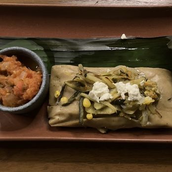 Casa Madre - Sakan Kool; a tamal with cheese and veggies - Mexican Near Me - Cancún, ROO