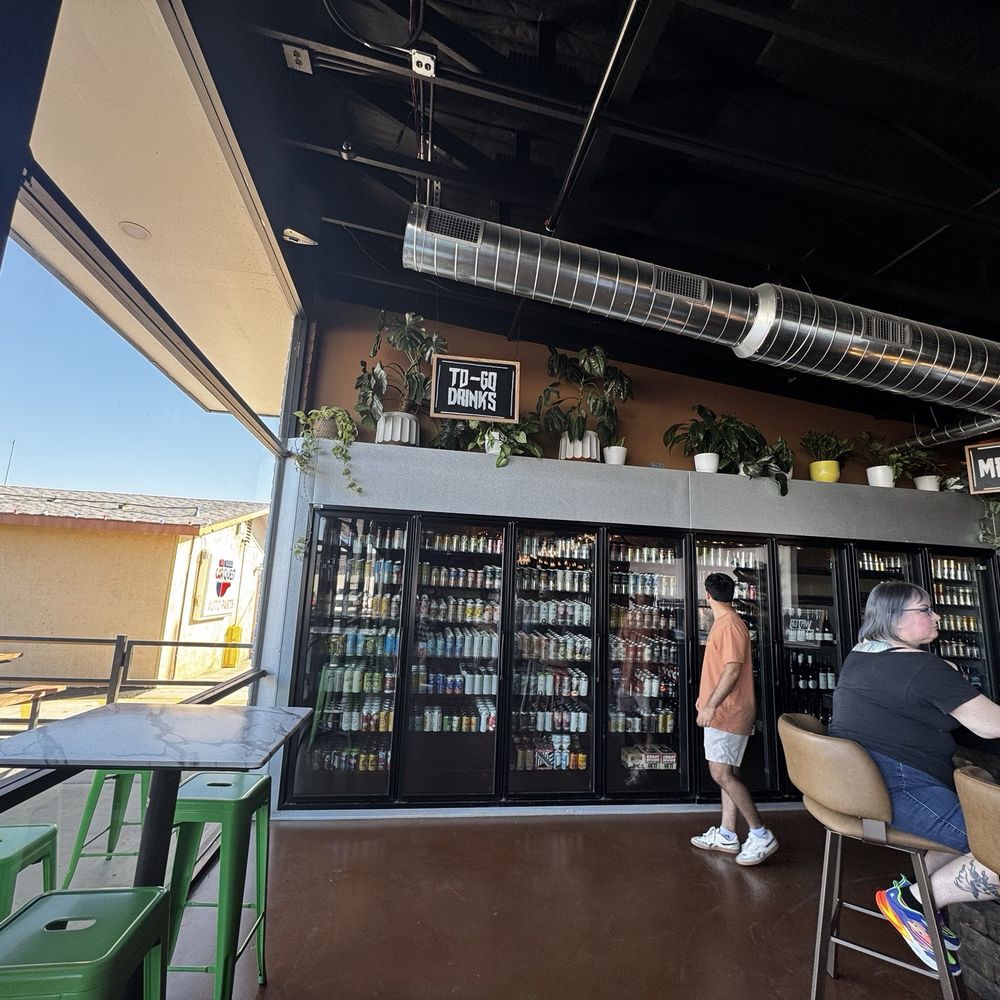 Massive cooler of beer choices! Massive cooler of beer choices!
