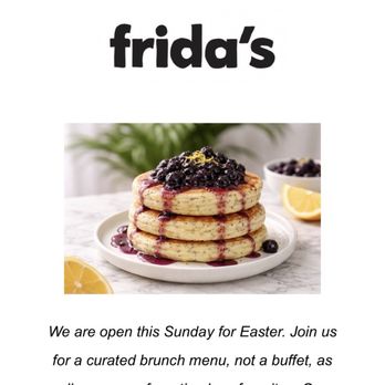 Frida's - This is the email I received which prompted me to go to Frida's - Vegetarian Near Me - University City, Missouri