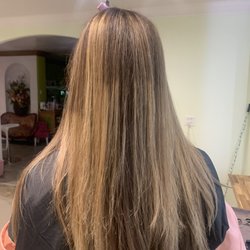 Immediately after service. Concerns raised regarding lack of blending and visible transition lines. Told it was "not that bad."