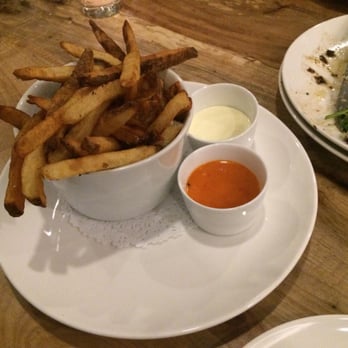 Launderette - Frites with manzano sauce, garlic aioli - New American Near Me - Austin, Texas