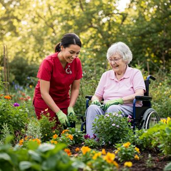 Odella Home Care Services - Still enjoying the garden. - Home Health Care Near Me - Phoenix, Arizona Odella Home Care Services - Still enjoying the garden. - Home Health Care Near Me - Phoenix, Arizona