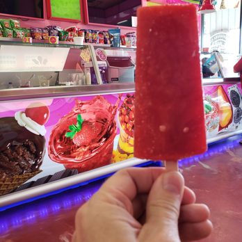 La Michoacana - Gooseberry Paletas unwrapped - Ice Cream & Frozen Yogurt Near Me - Phoenix, Arizona