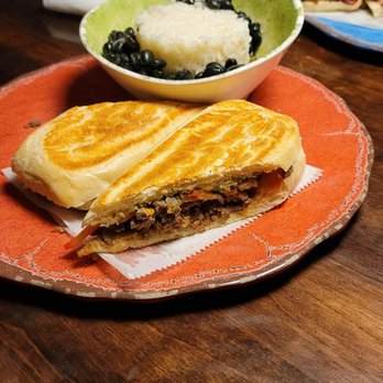 Cafecito - Chimichuri steak sammy + some black beans 'n rice. - Cuban Near Me - Chicago, Illinois Cafecito - Chimichuri steak sammy + some black beans 'n rice. - Cuban Near Me - Chicago, Illinois