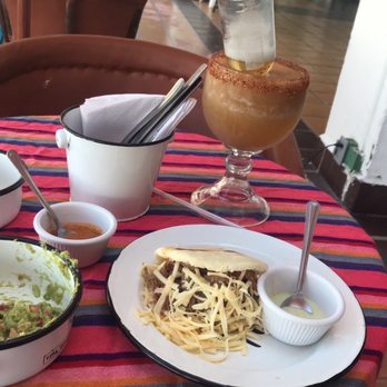 Taquito Lindo - Tamarind coronarita, guac and chips and shredded beef and cheese arepa. - Tacos Near Me - Puerto Vallarta, JAL