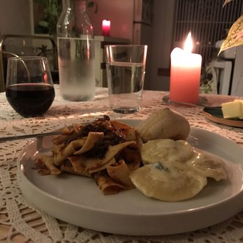 Piccoli Trattoria - Dinner for 1 (don't mind if I do)  Pappardelle with short rib ragu and Ravioli di Zucca - Italian Near Me - Brooklyn, New York