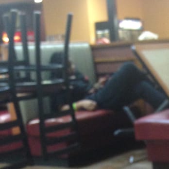 Cicis Pizza - Employee on her phone entire time with table flipped over - Pizza Near Me - Smithfield, North Carolina