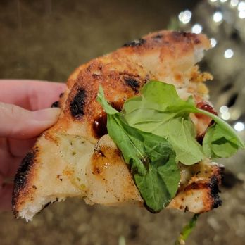 123 Farm - Pear & Prosciutto Pizza with caramelized onions, arugula, mozzarella, herb oil sauce, and balsamic reduction. Lavender Festival 2024. - Farmers Market Near Me - Cherry Valley, California
