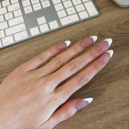 French tip acrylic nails French tip acrylic nails