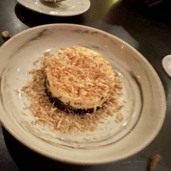Amelia's 1931 - Coconut cheesecake with oreo crust - Cuban Near Me - Miami, Florida Amelia's 1931 - Coconut cheesecake with oreo crust - Cuban Near Me - Miami, Florida