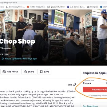 Ernie's Chop Shop - This rude, mediocre supposed "barbershop" doesn't realize that they agreed to price quotes via Yelp and even have the quote request button. - Barbers Near Me - Torrance, California Ernie's Chop Shop - This rude, mediocre supposed "barbershop" doesn't realize that they agreed to price quotes via Yelp and even have the quote request button. - Barbers Near Me - Torrance, California