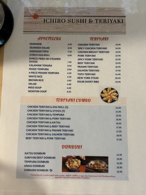 Menu photo 1 Ichiro Sushi and Teriyaki Seattle, WA Menu photo 1 Ichiro Sushi and Teriyaki Seattle, WA