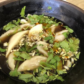 Burger Oriental - Spicy dumpling soup 10 euro - Burgers Near Me - Granada, GR