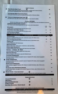 Menu photo 4 Giuseppe's Italian Dining Marlow, OK