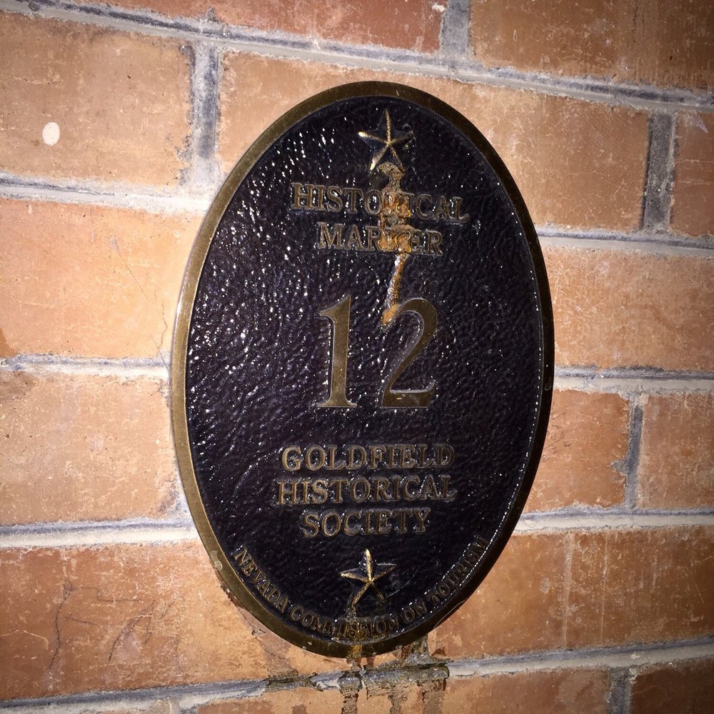 Goldfield Hotel - 11.22.17  Goldfield Hotel marker #12 - in 1982, it was included on the National List of Historic Places - Landmarks & Historical Buildings Near Me - Goldfield, Nevada