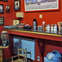 Crossroads Coffee House - Cream and sugar station