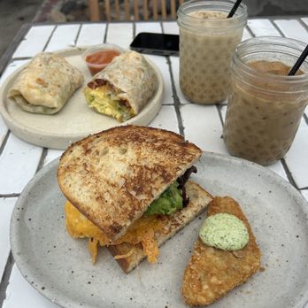 Blue Whale - Big Wave Burrito, Morning Sando, Iced Vanilla Chai Latte, Iced Horchata Latte - Cafes Near Me - La Jolla, California Blue Whale - Big Wave Burrito, Morning Sando, Iced Vanilla Chai Latte, Iced Horchata Latte - Cafes Near Me - La Jolla, California