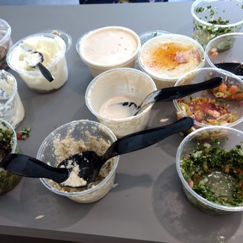 Zankou Chicken - tahini and various condiments - Mediterranean Near Me - Pasadena, California Zankou Chicken - tahini and various condiments - Mediterranean Near Me - Pasadena, California