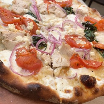 Upper Crust Wood Fired Pizza - Chicken Florentine - Pizza Near Me - Edmond, Oklahoma Upper Crust Wood Fired Pizza - Chicken Florentine - Pizza Near Me - Edmond, Oklahoma