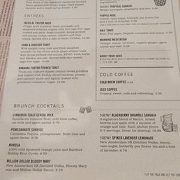 The Spring Menu.