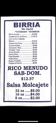 Menu photo 3 Birrieria Guadalajara Bakersfield, CA Menu photo 3 Birrieria Guadalajara Bakersfield, CA