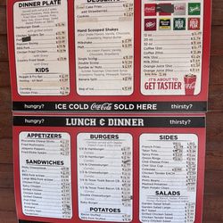 Snack Shack - Lunch and Dinner Menu