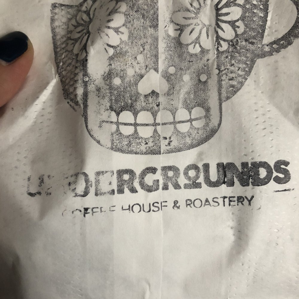 Undergrounds Coffee House and Roastery - Their cute bag that had my sandwich in it. - Coffee Roasteries Near Me - Buffalo, New York Undergrounds Coffee House and Roastery - Their cute bag that had my sandwich in it. - Coffee Roasteries Near Me - Buffalo, New York