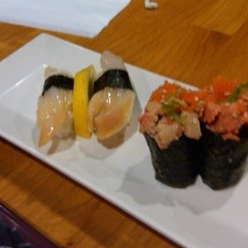Ichima - Giant Clam and Monkfish Sushi (Specials - not on menu) - Sushi Bars Near Me - Pasadena, California Ichima - Giant Clam and Monkfish Sushi (Specials - not on menu) - Sushi Bars Near Me - Pasadena, California