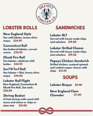 Menu photo 1 Olcott Lobster Burt, NY