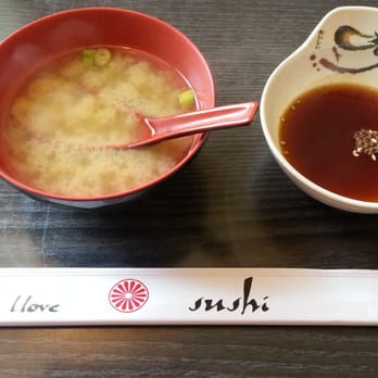 I Love Sushi - Miso and dipping sauce for tempura. Very tasty. - Japanese Near Me - Denton, Texas I Love Sushi - Miso and dipping sauce for tempura. Very tasty. - Japanese Near Me - Denton, Texas