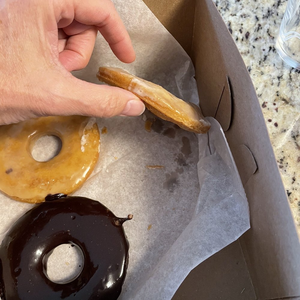 Sugar Donuts - The side view of these gf/vegan donuts. Basically tasted like carnival fried dough with frosting. :( - Donuts Near Me - Charlotte, North Carolina Sugar Donuts - The side view of these gf/vegan donuts. Basically tasted like carnival fried dough with frosting. :( - Donuts Near Me - Charlotte, North Carolina