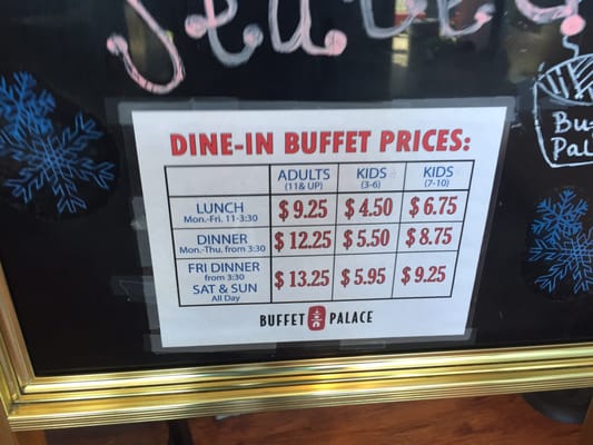 Menu photo 1 Buffet Palace Austin, TX
