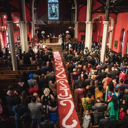 The Kirkpatrick Chapel - red walls are an added touch!