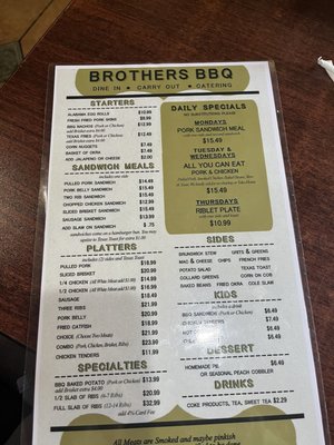Menu photo 1 Brother's BBQ Pensacola, FL