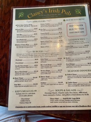 Menu photo 7 Clancy's Irish Pub Ellisville, MO Menu photo 7 Clancy's Irish Pub Ellisville, MO