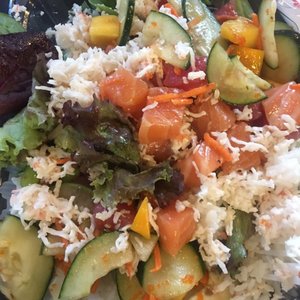 Photo of Skipjack Poke Co. - Rancho Cucamonga, CA, United States. Salmon Tuna regular bowl