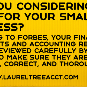 Laurel Tree Accounting - Let Laurel Tree Accounting help you prepare you for this important step for your business!! www.laureltreeacct.com - Accountants Near Me Laurel Tree Accounting - Let Laurel Tree Accounting help you prepare you for this important step for your business!! www.laureltreeacct.com - Accountants Near Me