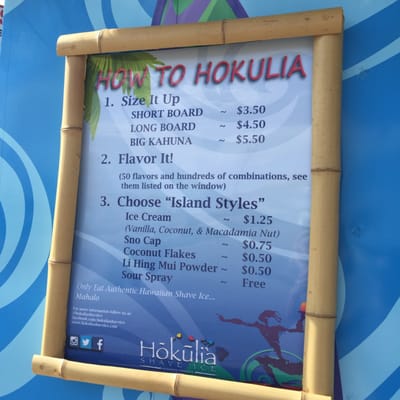 Menu photo 6 Hokulia Shave Ice Orem, UT