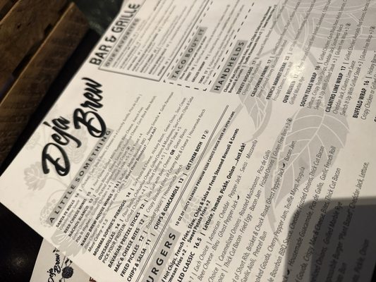 Menu photo 1 Deja Brew Bar & Grill Oak Lawn, IL