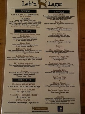 Menu photo 1 Lab'n Lager Keene, NH