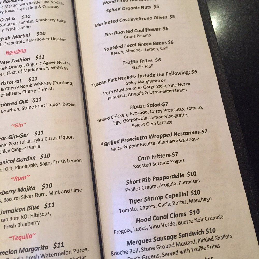 Epulo Bistro - Happy hour menu (08/09/2015) - Modern European Near Me - Edmonds, Washington