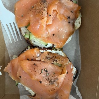 The Flinderstreet Cafe - smoked salmon bagel, jalapeño cheese bagel - Coffee & Tea Near Me - Chino, California