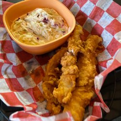 Grouper fingers with side of Cole slaw