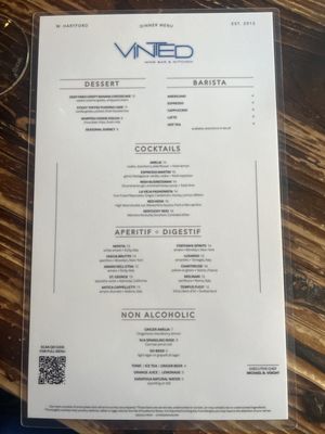 Menu photo 8 Vinted Wine Bar & Kitchen West Hartford, CT