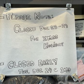 Stork Dry Cleaners - 2024 Christmas Holiday Hours. Photo taken December 20, 2024 - Dry Cleaning Near Me - North York, Ontario Stork Dry Cleaners - 2024 Christmas Holiday Hours. Photo taken December 20, 2024 - Dry Cleaning Near Me - North York, Ontario
