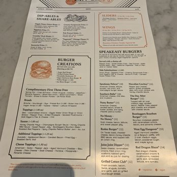 Cin Cin Burger BAR - Food menu - Burgers Near Me - Winston-Salem, North Carolina